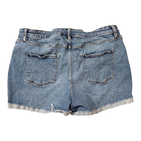 Ava & Viv Blue Jean Shorts with Frayed Hem - Picture 2 of 3